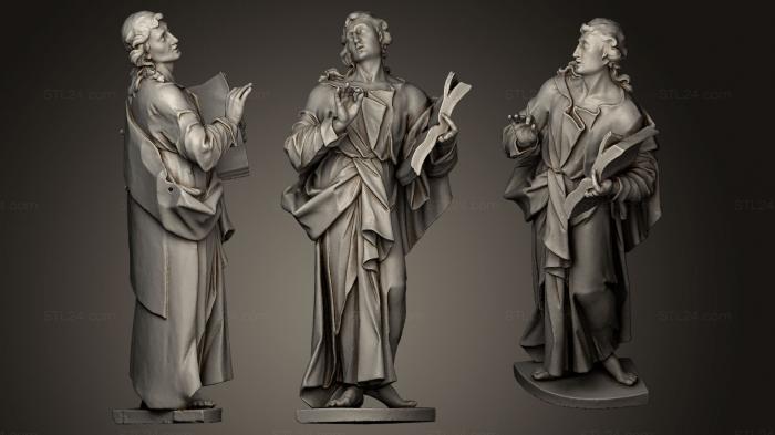 Статуи античные и исторические (Св. Ян Евангелиста, STKA_1298) 3D модель для ЧПУ станка